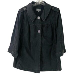 Motto Womens Babydoll Swing Jacket Size L Black Classic